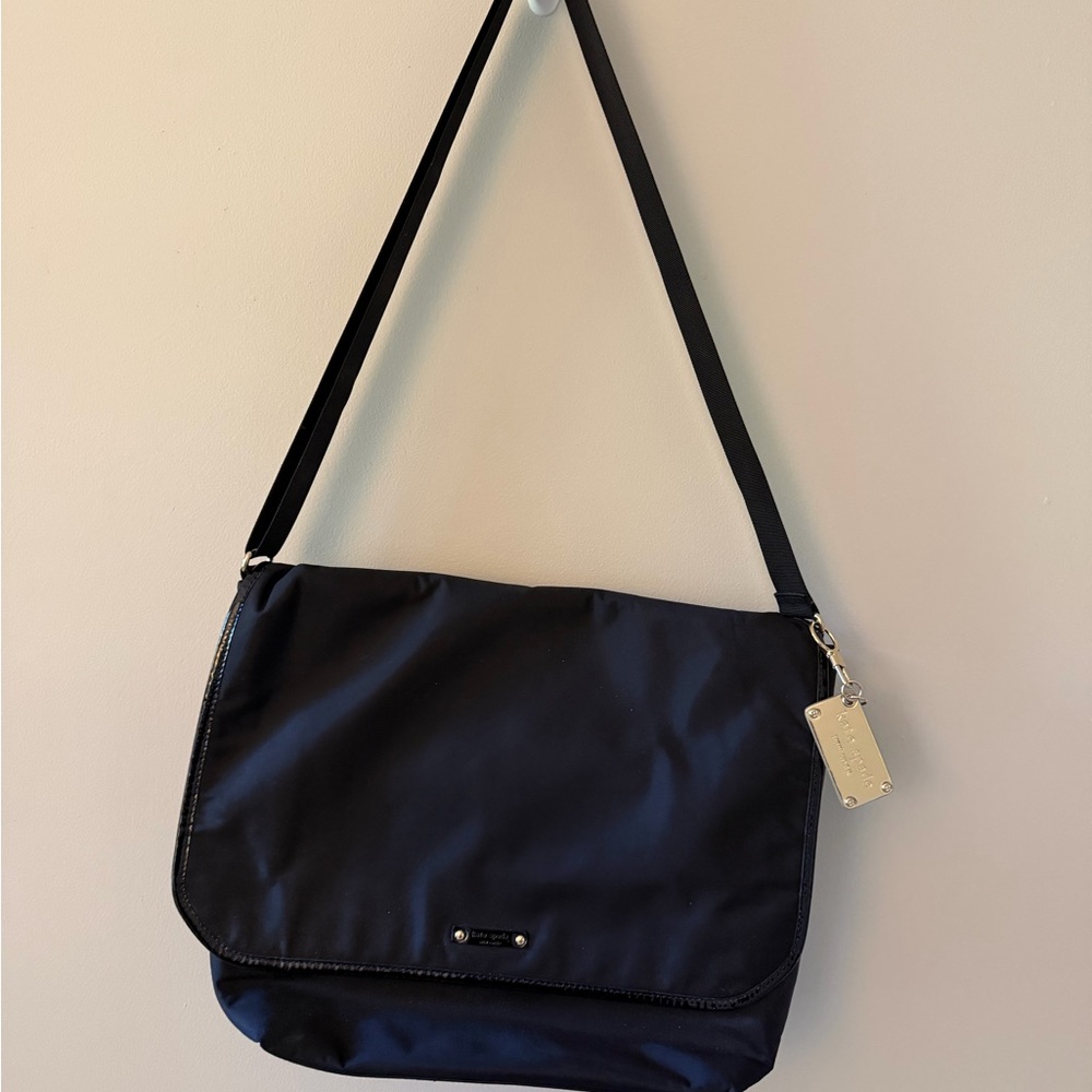Like New Kate Spade Black Nylon Crossbody Bag